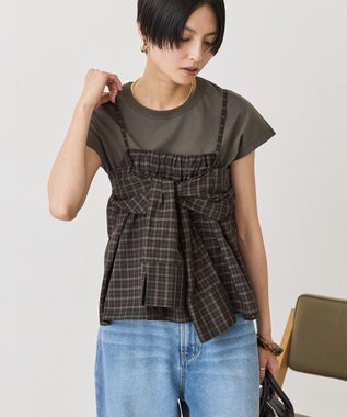 AMERICAN HOLIC 【２点セット】ノースリーブＴシャツ＋ビスチェ Charcoal Gray