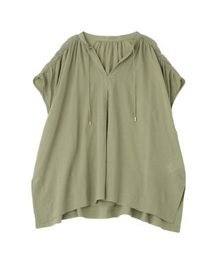 AMERICAN HOLIC フレンチスリーブスキッパーブラウス Khaki