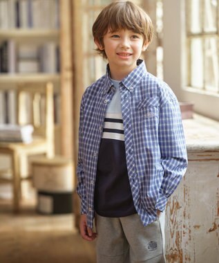 J.PRESS KIDS 【140-170cm】ボーダーミックス カットソー サックスブルー系