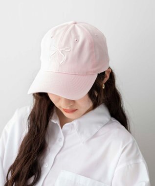 WEGO ワンポイント刺繍キャップ ライトピンク