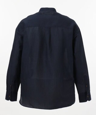 JOSEPH ABBOUD MOUNTAIN 【SPACE】エアリノバンドカラー シャツ ネイビー系1