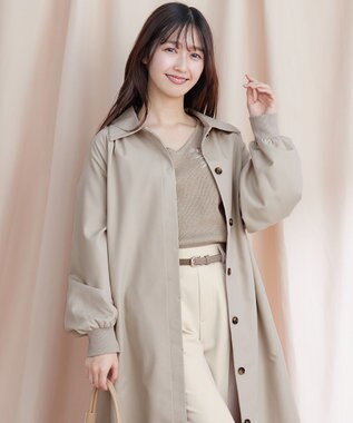 Tiaclasse 【洗える】刺繍リブニットトップス ベージュ