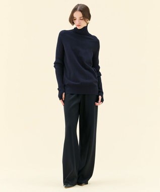 BEIGE， MONTAIGNE / イージーウエストウールワイドパンツ Black