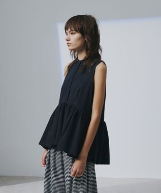 uncrave クールタッチカラータイプライター ペプラムブラウス