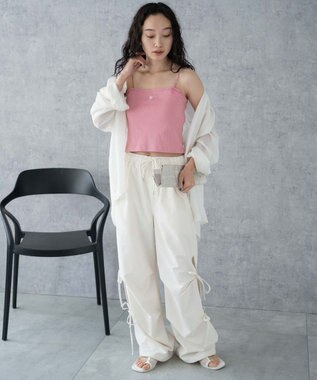 WEGO 【カップ付き/SMサイズ展開】nachumoreショートワンポイントキャミ ピンク