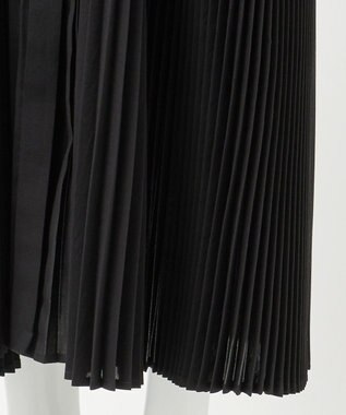 23区 S 【GOLD LABEL】トリアセテートオーガンジー プリーツワンピース ブラック系