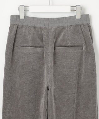 自由区 【洗える】ソフトコーデュロイワイド パンツ グレー