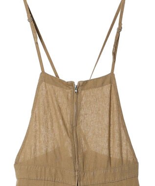 AMERICAN HOLIC リネンブレンドサロペットパンツ Camel