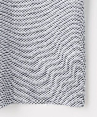 JOSEPH ABBOUD  【フランス産リネン×日本の技術・清涼感】ノルマンディリネントップジャージ ジップ ポロシャツ ブルー系