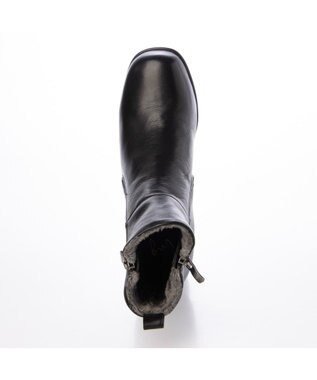 ing 【WEB限定】ダブルファスナーショートブーツ ブラック