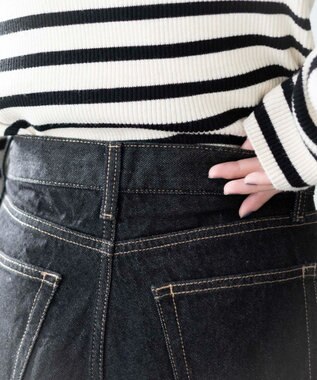 WEGO 台形デニムショートパンツ ブラック