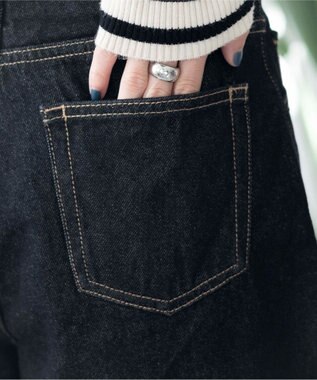 WEGO 台形デニムショートパンツ ブラック