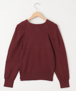 SHARE PARK LADIES ギャザースリーブプルオーバー ボルドー