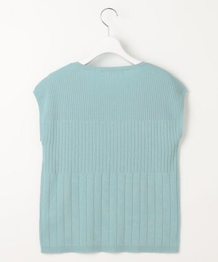 自由区 【XSサイズ～/洗える/セット可】ハイツイストコットンアセテート フレンチスリーブニット ミント系