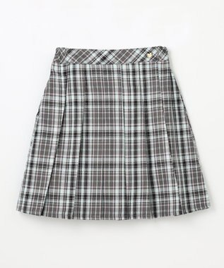 ANY KIDS ラメチェックプリーツスカパン チャコール系