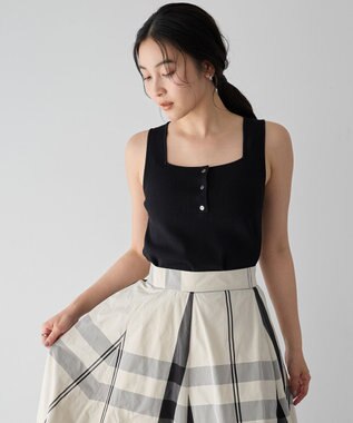 YECCA VECCA [UVカットマシンウォッシャブル]アンサンブルニット Black