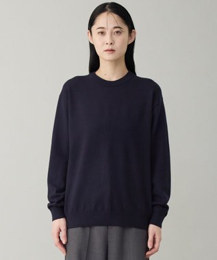 UNFILO MENS 【OCEANS YouTube 掲載/男女兼用】スムースシルキーニット ネイビー