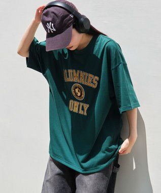 WEGO 【接触冷感/ユニセックス着用ITEM】カレッジロゴグラフィックT（SS） ダークグリーン