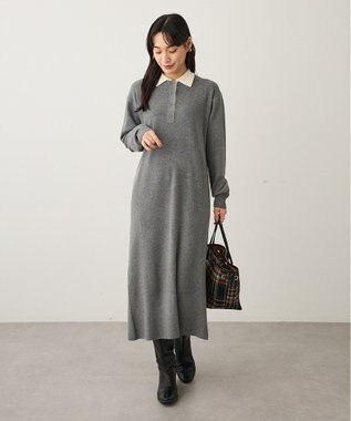 CRAFT STANDARD BOUTIQUE ポロ衿ニットワンピース