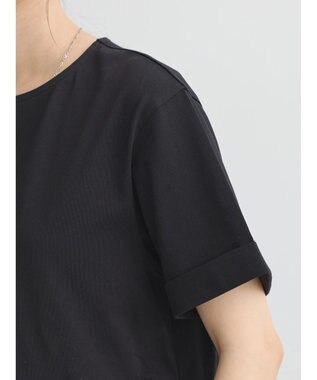 earth music&ecology 異素材チュニックカットソー Black