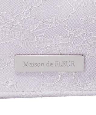 Maison de FLEUR ブルーマニアフリルハンドルスクエアトートバッグ Grayish Blue