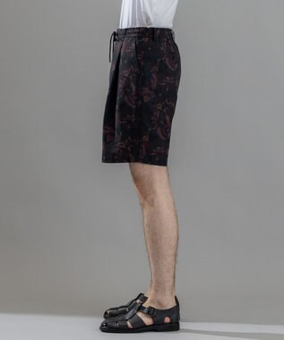 JOSEPH HOMME 新柄【洗える/ストレッチ/シワになりにくい】クールドッツストレッチ メキシカントプリント ショートパンツ/ BERMUDA ダークブラウン系5