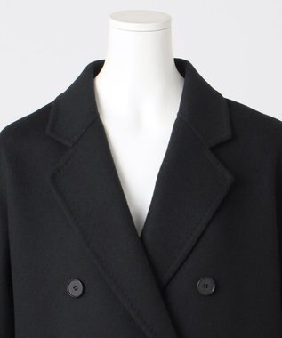 23区 L 【エステータ】ショートビーバー ウールコート ブラック系