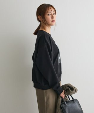 CRAFT STANDARD BOUTIQUE フォトプリントダンボールプルオーバー Black