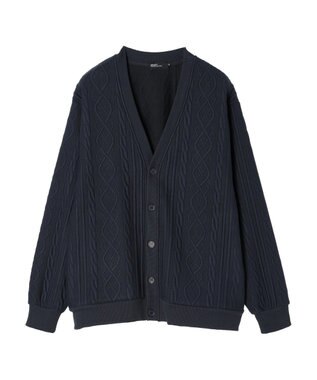 CRAFT STANDARD BOUTIQUE ケーブル柄カットカーディガン1 Navy