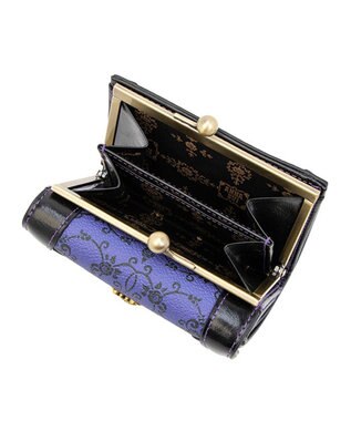 ANNA SUI リーブル 口金二つ折り財布 パープル