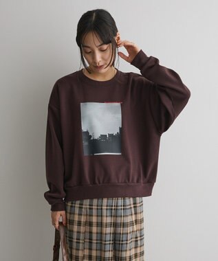 CRAFT STANDARD BOUTIQUE フォトプリントダンボールプルオーバー Dark Brown