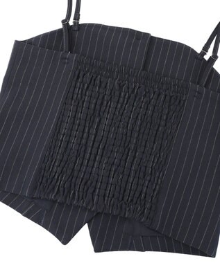 AMERICAN HOLIC 【2WAY】イージーケアフロントボタンビスチェ Stripe Navy