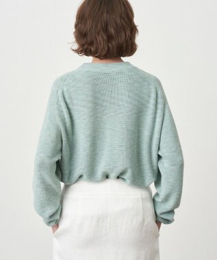 ATON COTTON SILK | クルーネックセーター GREEN