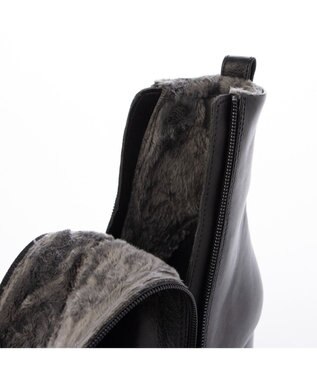 ing 【WEB限定】ダブルファスナーショートブーツ ブラック