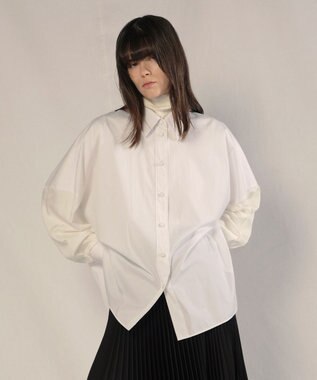 JOSEPH ポプリン　ドッキングブラウス White