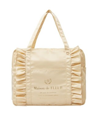 Maison de FLEUR EC限定サテンフリルキャリーオンバッグ Yellow
