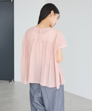 CRAFT STANDARD BOUTIQUE ヴィンテージボイルギャザーブラウス Light Pink