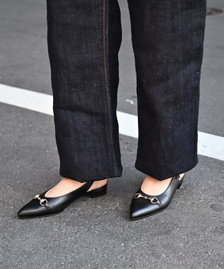 Pointer 日本製 本革ビット付きミュール ブラック