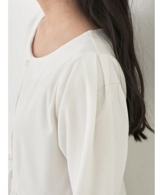 earth music&ecology ペプラムカットプルオーバー Off White