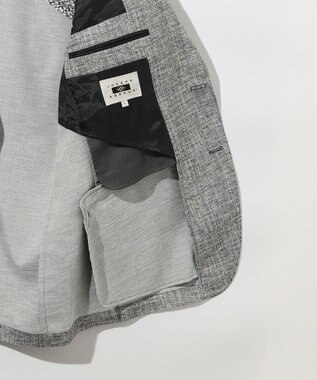 JOSEPH ABBOUD 清涼感【弱撥水/イージーケア/軽量/ストレッチ】クールピケ ジャケット ライトグレー系