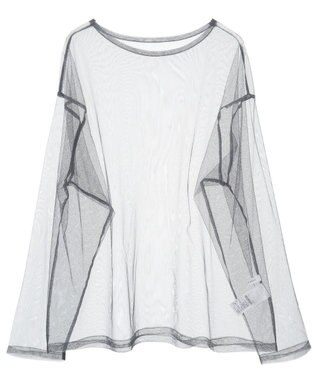 AMERICAN HOLIC ＳＥＴ　チュールＴ＋ロゴＴ Charcoal Gray