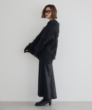 YECCA VECCA レザーライクマーメイドスカート Black