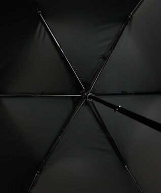 AURORA Beaurance （ビューランス） 切継ぎ刺繍晴雨兼用パラソル（2段折り畳み・トップフラット） ブラック