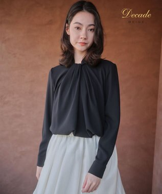 BEIGE， 【人気シリーズ】ANITA / ロングスリーブタックブラウス
