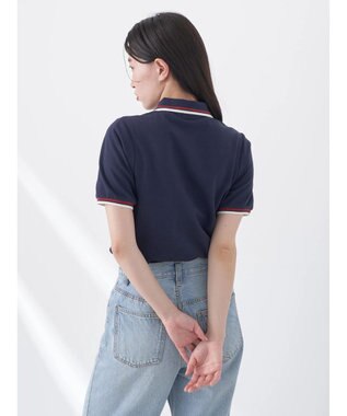 earth music&ecology ハートロゴ刺繍ポロ Blue