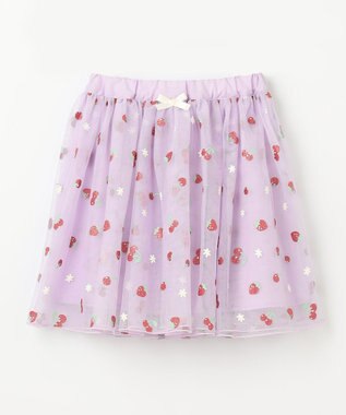 ANY KIDS 【チェリーベリーシリーズ】フルーツ チュール スカート ラベンダー系