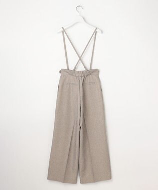 ANY SIS 【2WAY】サスペンダー付き ワイドパンツ ベージュ