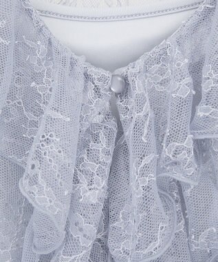 earth music&ecology ＳＥＴ２点ラッフルレースブラウス＋キャミソール Grayish Blue