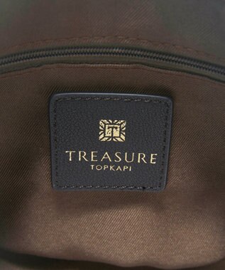 TOPKAPI 【TREASURE TOPKAPI】ナイロン レザーコンビ ハンドルオープン ミニ ショルダーバッグ チョコレート