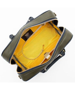 A.D.M.J. 【牛革】モーツァルト/バイカラーボストン25cm(ショルダーストラップ付) FOREST×MARINE